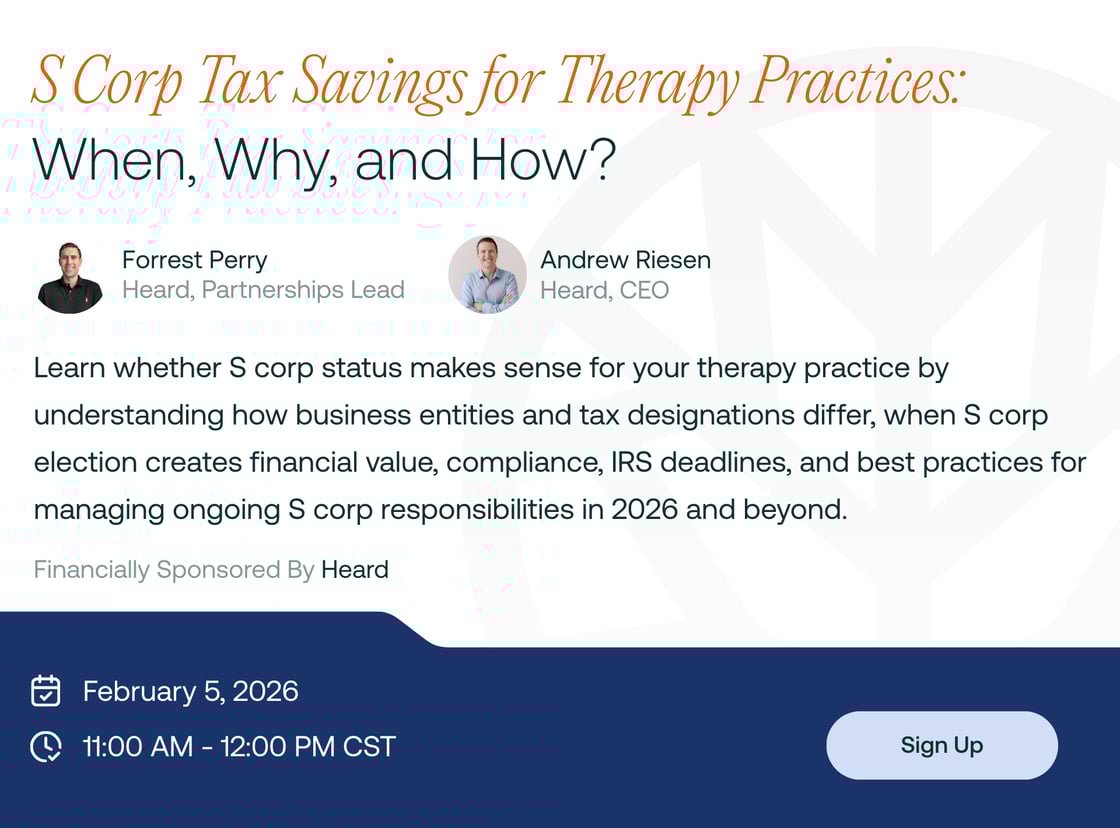 S Corp Tax Savings for Therapy Practices_ When, Why, and How February 5 2026 register now at tpn health